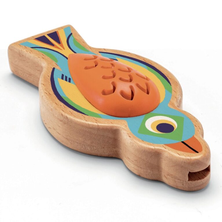 Animambo Wooden Bird Shaped Kazoo Musical Instrument By Djeco 3+