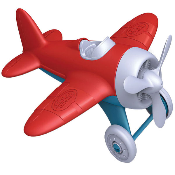 Red Airplane By Green Toys &#8211; Recycled Plastic 1+
