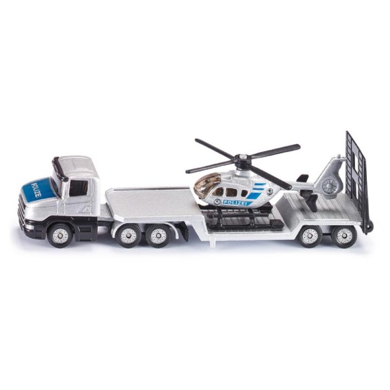 Low Loader With Helicopter &#8211; Double Die-Cast Toy Vehicle 1610 3+