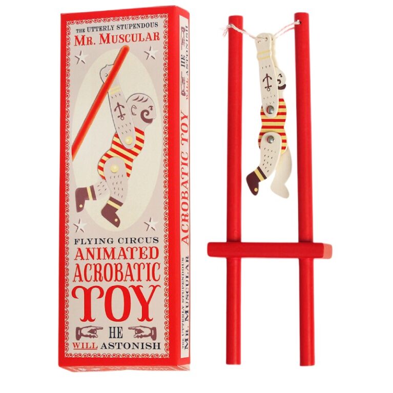 Mr Muscular Acrobatic Wooden Toy 3+