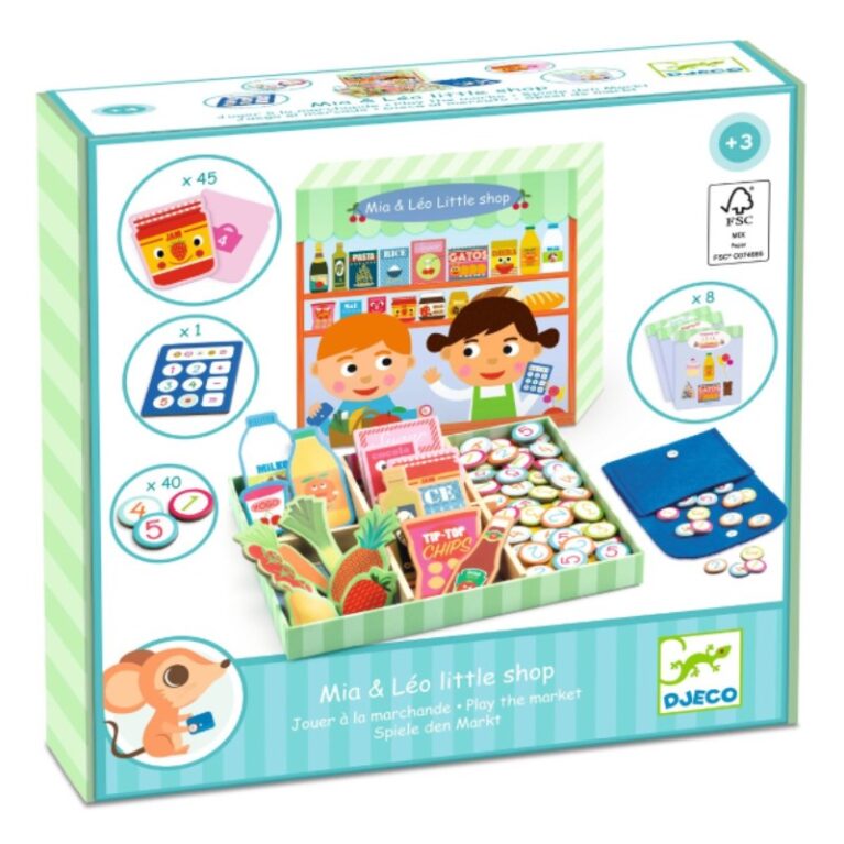 Mia &#038; Leo Little Shop Role Play Set By Djeco 3+