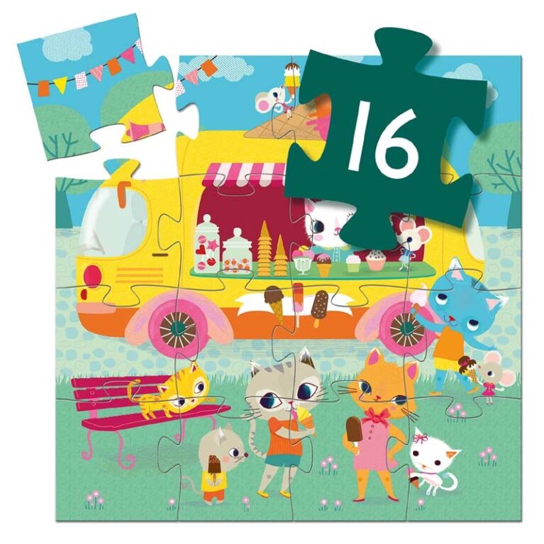 Ice Cream Truck &#8211; 16 Piece Jigsaw Puzzle By Djeco 3+