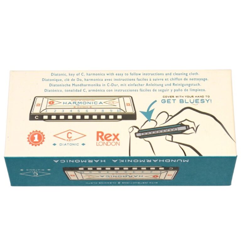 Harmonica In Retro Card Box