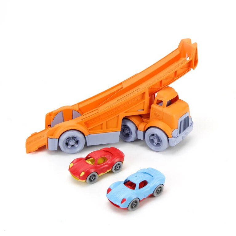 Racing Truck with 2 Racers By Green Toys &#8211; Recycled Plastic 6m+