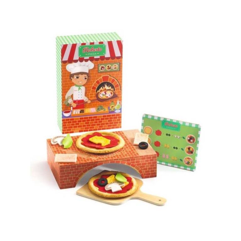 Roberto Pizza Play Food Set By Djeco 3+
