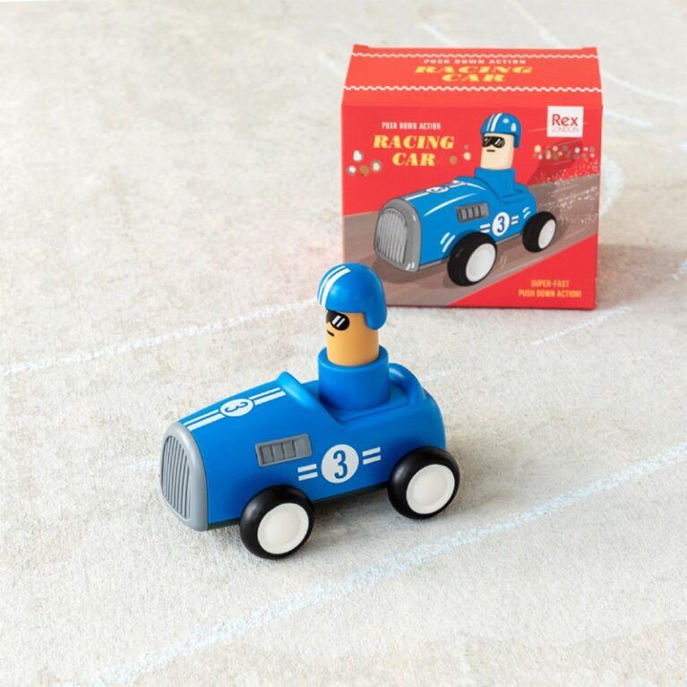 Push Down Racing Toy Car In Blue 3+