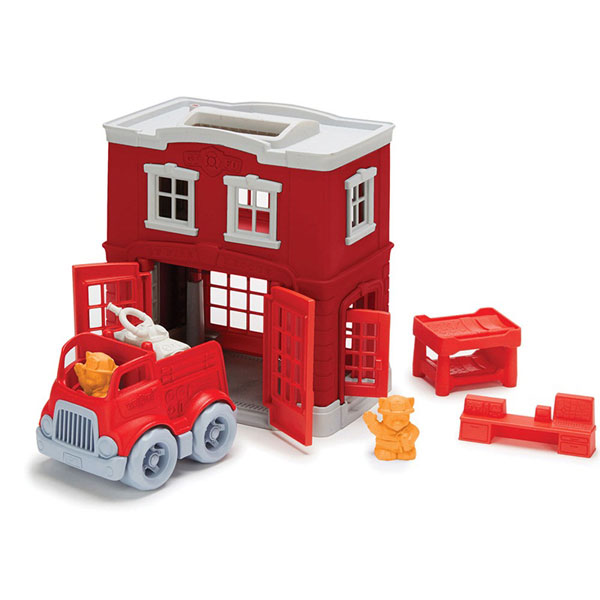 Fire Station Playset By Green Toys &#8211; Recycled Plastic 2-6yrs