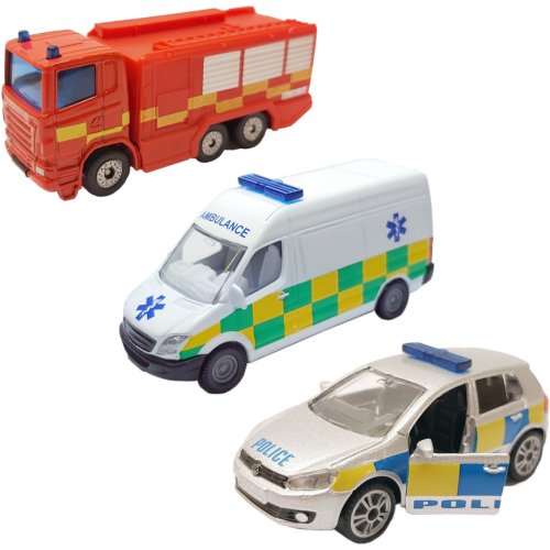 SIKU 3 Car Emergency Vehicle Set
