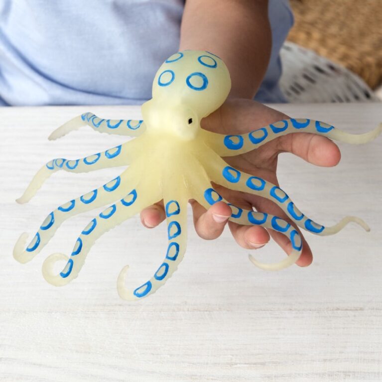 Octopus Glow In The Dark Squishy Toy 3+