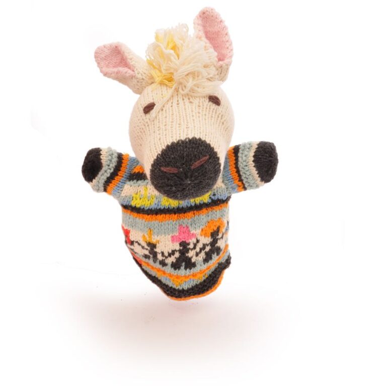 HORSE Hand Knitted Glove Puppet Organic Cotton