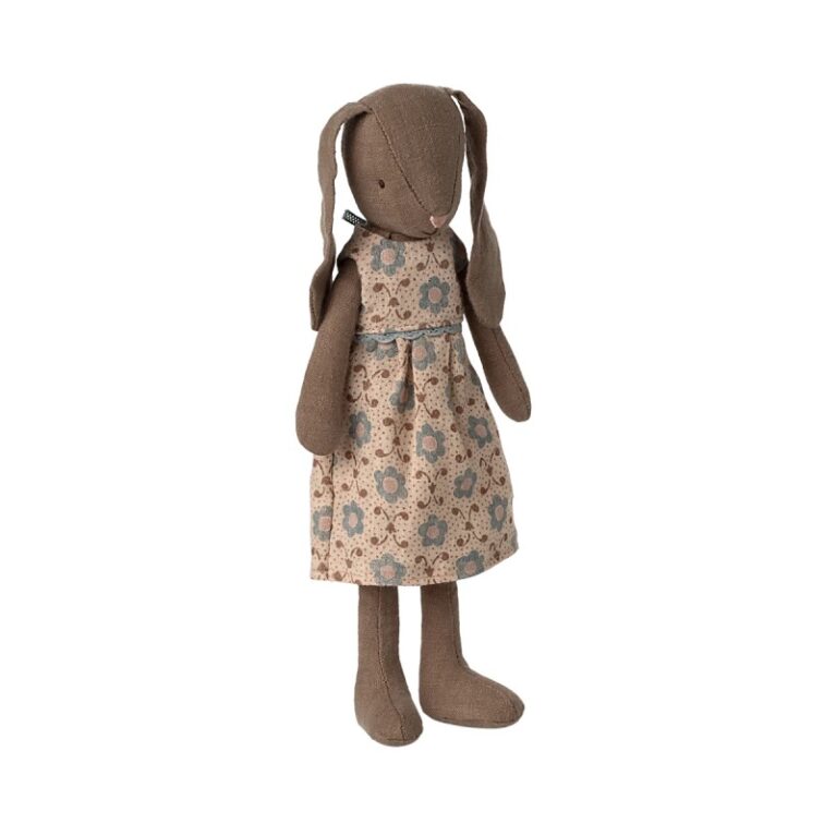 Brown Bunny In Dress Size 2 Soft Toy By Maileg 0+