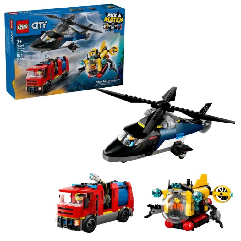 LEGO City Helicopter, Fire Truck &#038; Submarine Remix 60462 7+