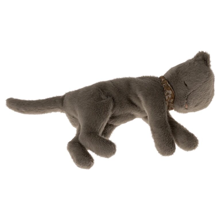 Plush Kitten Soft Toy In Earth Grey By Maileg 0+