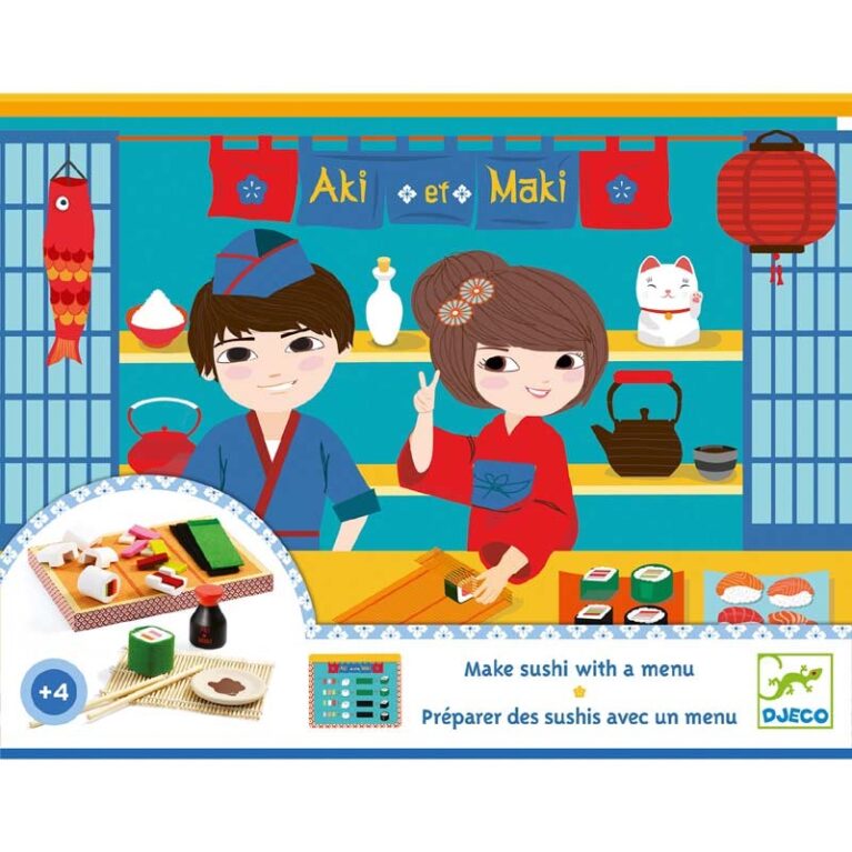 Aki &#038; Maki &#8211; Wooden Sushi Play Food Set By Djeco 4+