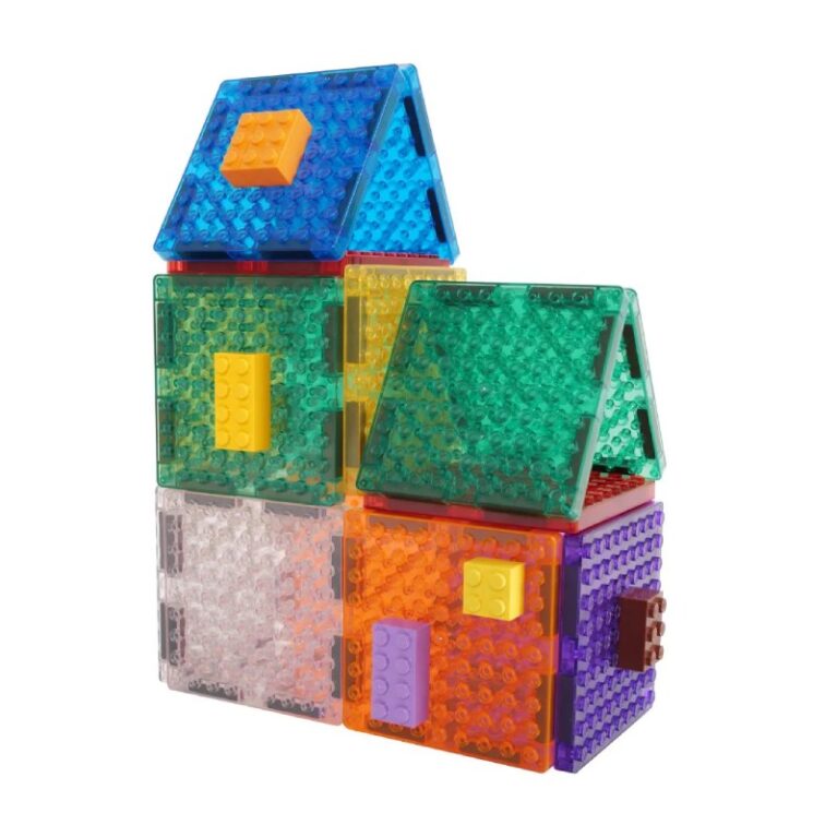 Cleverclixx Brick Tiles Pack Intense Colours 16 Pieces 3+